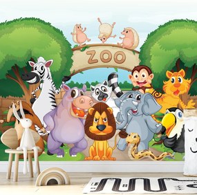 Fototapeta - Wesołe Zoo (196x136 cm)