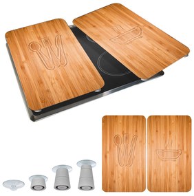 Szklane płyty ochronne LUNCH na kuchenkę – 2 sztuki, WENKO