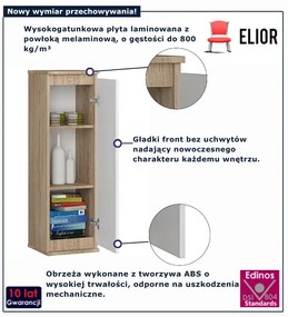Nowoczesna szafka wisząca dąb sonoma + biały C5-F28