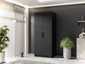 Szafa dwudrzwiowa GOLD 2D 78 czarny