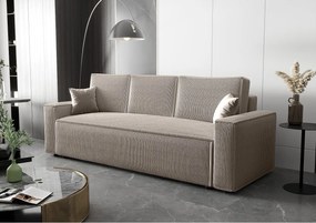 BEDANTE Sofa AMBRO Poso 100 z funkcją spania, beżowy, sofa z pojemnikiem, skrzynia na pościel, kanapa do salonu, kanapa, sofa, sofa z funkcją spania