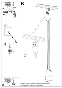 Szara lampa wisząca ø 15 cm Rene – Nice Lamps