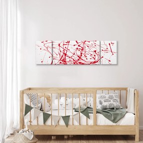 Obraz przy użyciu techniki drippingu (170x50 cm)