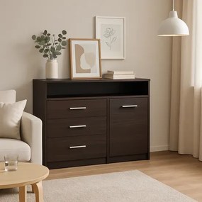 Minimalistyczna Komoda Z Szufladami Wenge R9-M48
