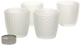 Świeczniki Altare 4szt. milk glass