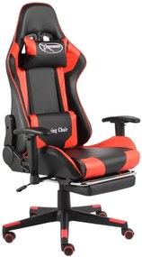 Czerwono-czarny fotel ergonomiczny dla gracza - Silmi
