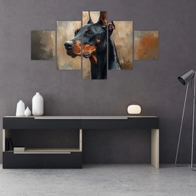 Obraz - Portret Dobrmana (125x70 cm)