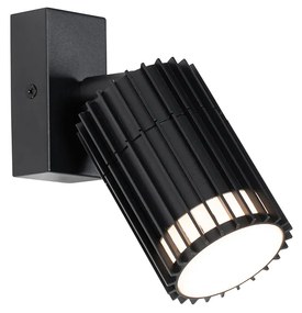 Designerski zewnętrzny reflektor sufitowy czarny IP44 - Boris