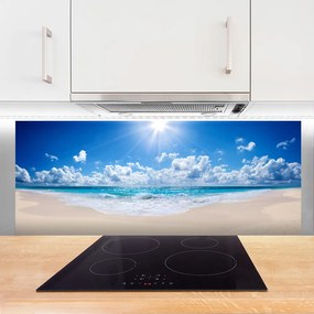 Szkło do Kuchni na Ścianę Rajskie Wybrzeże W Słońcu