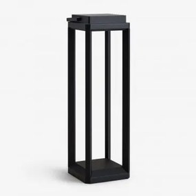 Bezprzewodowa Zewnętrzna Lampa Stołowa Solarna Led Nualla Czarna & ↑50 Cm - Sklum