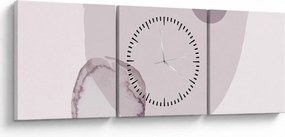 Obraz - Fioletowy minimalizm N⁰2 (z zegarem) (90x30 cm)