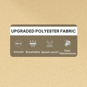 Outsunny Poduszka na Siedzisko, Gruba Poduszka Polstrowana do Mebli, z Oparciem, na Krzesło Huśtawkowe, Do Użycia Wewnątrz i na Zewnątrz, Beżowa