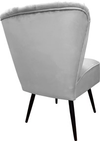 Fotel PRL tkanina Welur nogi metalowe : Kolor nogi - Czarna stożek, Kolor tkaniny - VELVET - MG39