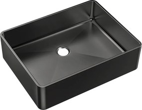 Luisa Umywalka 48x37 ze stali nierdzewnej metaliczna szarość - Essebagno