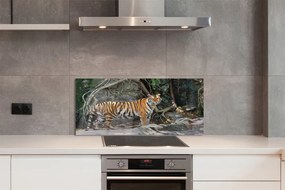 Szklany Panel Tygrys w Sercu Dżungli