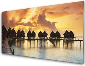 Panel Kuchenny Kolorowe Domki Nadmorskie