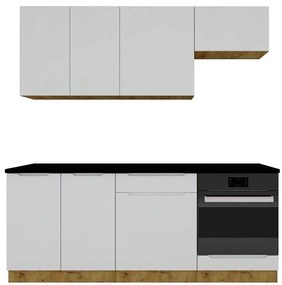 Komplet mebli kuchennych dąb artisan + szary - Orfa 27X
