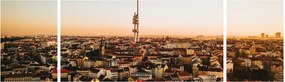 Obraz zachodu słońca nad Žižkov (170x50 cm)
