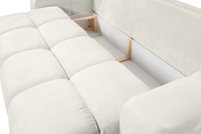 Masseno Sofa DUCA z funkcją spania i pojemnikiem na pościel, Rozkładana sofa - Beżowy, PERFECT HARMONY 02