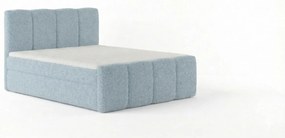 Stylowe łóżko tapicerowane KORA 120x200 cm w tkaninie CENTAUR 9 jasnoniebieskiej