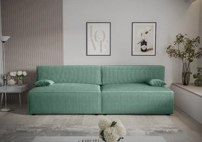 Miętowa rozkładana sofa - Lider 3X