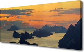 Obraz canvas Wybrzeże u Podnóża Gór