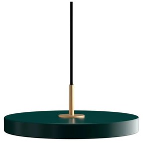 Ciemnozielona lampa wisząca LED z metalowym kloszem ø 31 cm Asteria Mini – UMAGE