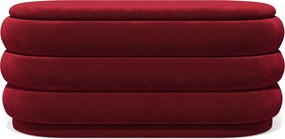 Ława z pojemnikiem - Welur - Burgundowy - ECAMBI