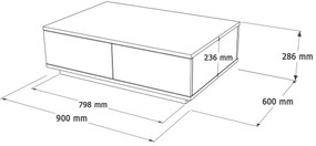 Stolik konferencyjny Frem Anthracite and Atlantic Pine