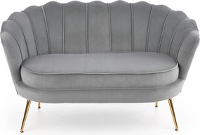 Tapicerowana sofa z oparciem w kształcie muszli Amorinito XL