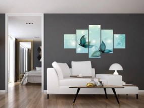 Obraz - Niebieskie motyle (125x70 cm)