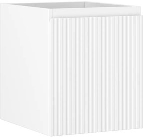 Mexen Rivel szafka łazienkowa podumywalkowa 40 cm, 1 szuflada, ryflowana , biała mat - 91A20-04047-1-BF01