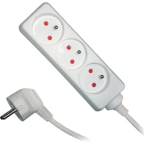 Retlux RPC 03 Przedłużacz biały, 3 gniazda, 3 m