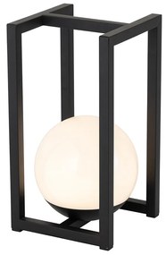 Zewnetrzna Lampa stołowa zewnętrzna czarna w komplecie z LED z dotykowym ładowaniem - Nowi Nowoczesny Oswietlenie zewnetrzne