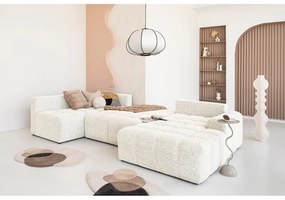 Kremowy rozkładany narożnik modułowy ze schowkiem (lewostronny) Lulu – Miuform