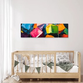 Obraz - Kolorowe kostki (170x50 cm)