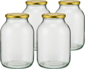 Browin Zestaw słoików z nakrętką Twist, 4 l, 4szt.