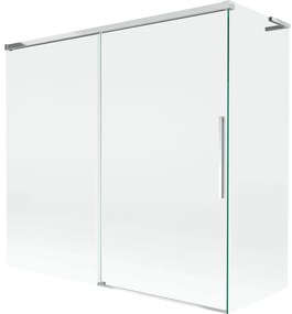 Mexen Rox L parawan nawannowy 2-skrzydłowy rozsuwany 170 + 75 x 150 cm, transparent, chrom - 8C9L-170-075-01-00