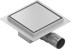 Mexen Flat-Q M13 wpust podłogowy kwadratowy 25 x 25 cm, inox - 1010025
