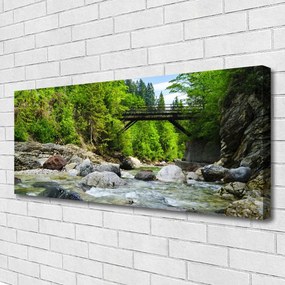 Obraz canvas Mostek w Cieniu Drzew