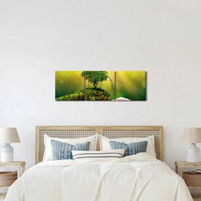 Obraz - Matka ziemia (z zegarem) (90x30 cm)