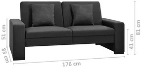 Luksusowa rozkładana ciemnoszara sofa - Astigar