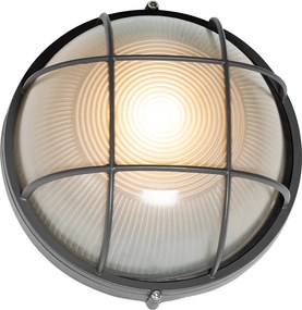 Industrialna lampa ścienna zewnętrzna ciemnoszara IP44 - Hanneke