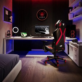 Fotel dla graczy Diablo X-Horn 2.0 King Size czarno-czerwony