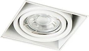 Zestaw 12 wpuszczanych reflektorów biały GU10 pochylane bez obramowania - Oneon