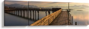 Obraz - Na brzegu jeziora Obersee (170x50 cm)
