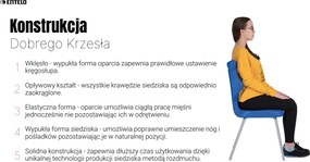 Ergonomiczne krzesło uczniowskie Student rozmiar 6