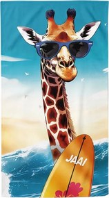 Szybkoschnący ręcznik plażowy XXL GIRAFO kolorowy 150 x 210 cm, 100% mikrofibra