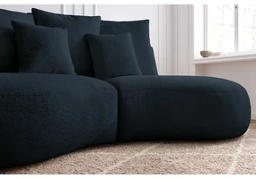 Ciemnoniebieska sofa z materiału bouclé 260 cm Saint-Germain – Bobochic Paris