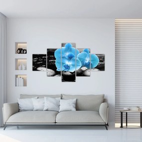 Obraz - Niebieska Orchidea (125x70 cm)
